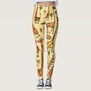 Giraffe schets, leuk naadloos ontwerp. leggings
