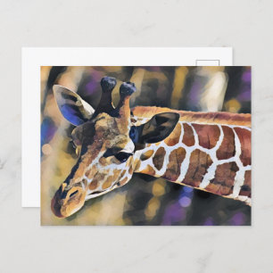 Giraffe Schilderen kunst  Briefkaart