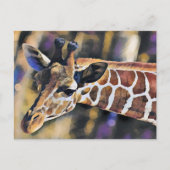 Giraffe Schilderen kunst Briefkaart (Voorkant)
