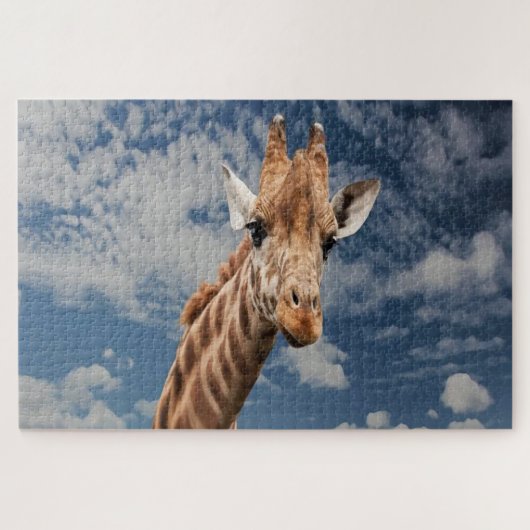 Giraffe selfie legpuzzel (Horizontaal)