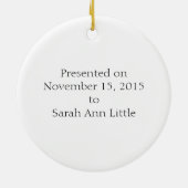 Giraffe Serendipity Award Ornamenten (Achterkant)