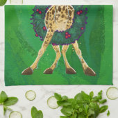 Giraffe Serviette de cuisine de Noël (Plié)