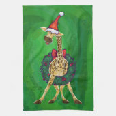 Giraffe Serviette de cuisine de Noël (Vertical)