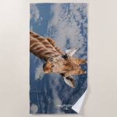 Giraffe Serviette de plage personnalisée (Devant)