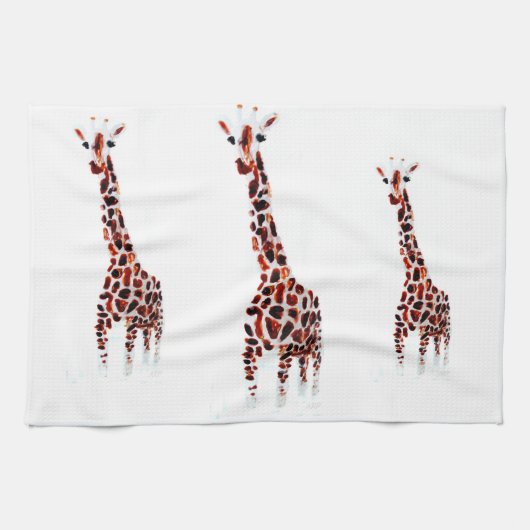 Giraffe Serviette Faune Art (Horizontal)