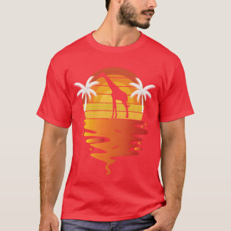 Giraffe shirt retro zonsondergang 70s vintage Gira