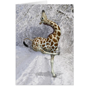 Giraffe Silencieuse En Hiver