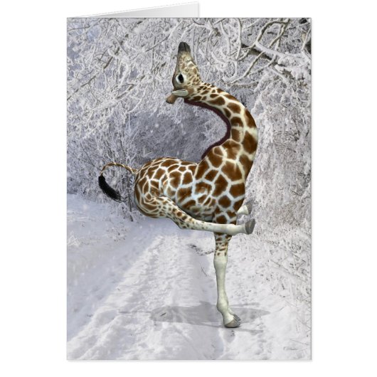 Giraffe Silencieuse En Hiver (Devant)