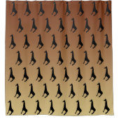 Giraffe Silhouetpatroon Douchegordijn (Voorkant)