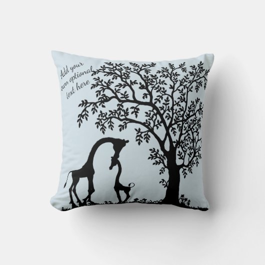 Giraffe Silhouette Accent Pillow Kussen (Voorkant)