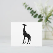 Giraffe Silhouette Briefkaart (Staand voorkant)