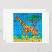 Giraffe (simple) - Carte de voeux (Devant / Derrière)