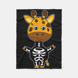 Giraffe Skeleton Xray Costume Cute Easy Halloween Fleece Deken