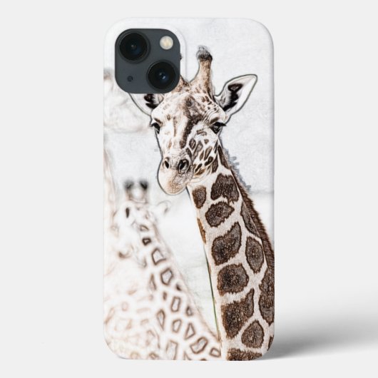 Giraffe Sketch Case-Mate iPhone Case (Achterkant)
