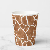 Giraffe Skin Pattern Saddle Brown ID1152 Papieren Bekers (Achterkant)