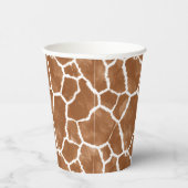 Giraffe Skin Pattern Saddle Brown ID1152 Papieren Bekers (Rechts)