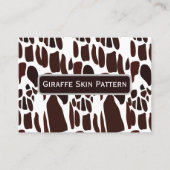 Giraffe Skin Pattern Visitekaartje (Voorkant)
