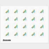 Giraffe Slide Ronde Sticker (Vel)
