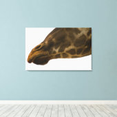 Giraffe, sluiten canvas afdruk (Insitu (Houten vloer))