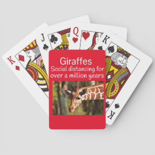 Giraffe Sociale Afstand van Zes Voet door Funnycom Pokerkaarten