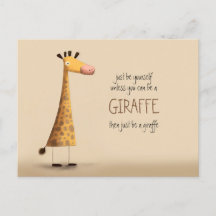 Giraffe - Soyez vous-même Carte Postale