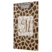 Giraffe Spot Animal Monogram Initiaal Klembord (Links)