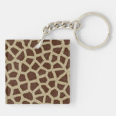 Giraffe Spot Animal Print Wild Cat Safar Sleutelha Sleutelhanger (Achterkant)