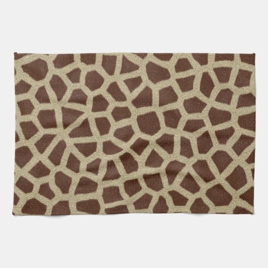Giraffe Spot Animal Print Wild Keuken Schotel Hand Theedoek (Horizontaal)