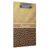 Giraffe Spot Gold Glitter Foto afdrukken Klembord (Rechts)
