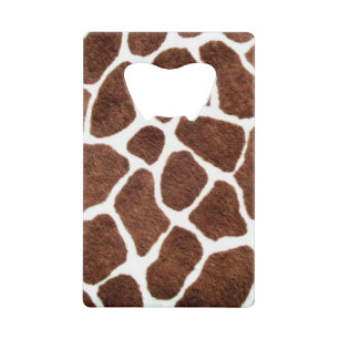 Giraffe spots kredietkaart flessenopener
