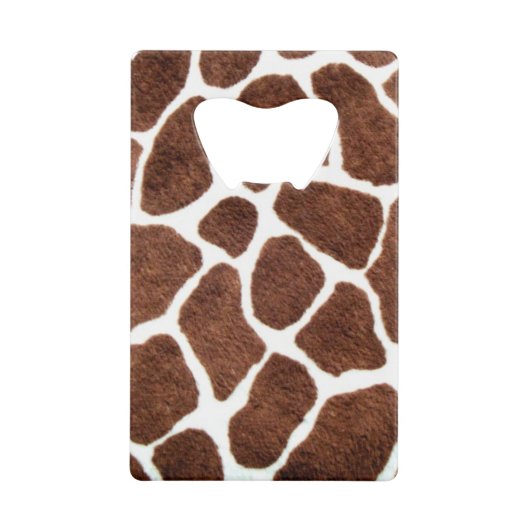 Giraffe spots kredietkaart flessenopener (Voorkant)