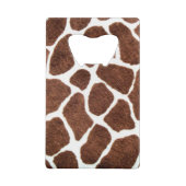 Giraffe spots kredietkaart flessenopener (Achterkant)