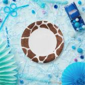 Giraffe spots papieren bordje (Feest)