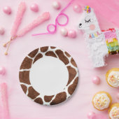Giraffe spots papieren bordje (Feest)