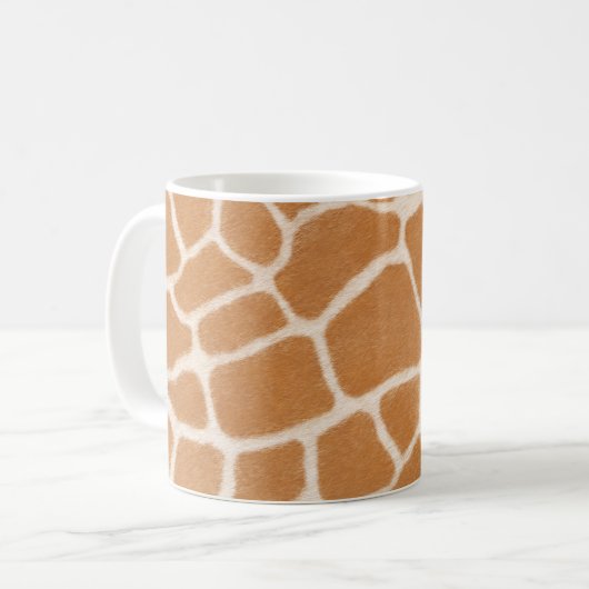 Giraffe spots Realistic Animal Fur Wildlife Koffiemok (Voorkant links)