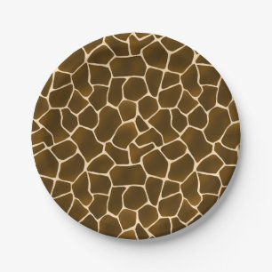 Giraffe Spots Wild Safari Animal Print Papieren Bordje