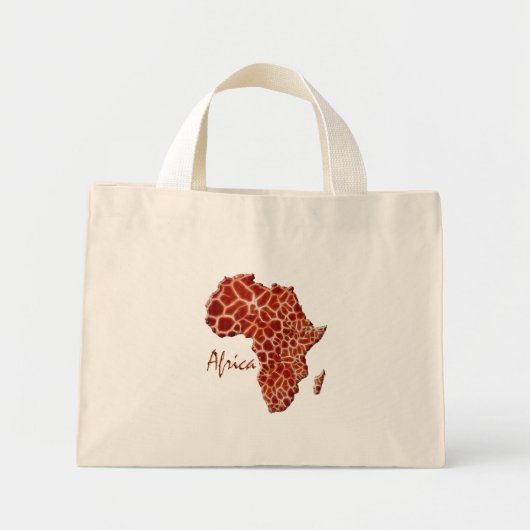 Giraffe Spotted Map of Africa Canvas tas (Voorkant)