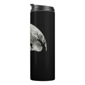 Giraffe Stand op Mountain Spooky Halloween Moon Thermosbeker (Geroteerd rechts)