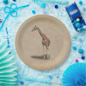 Giraffe STANDING TALL Papieren Bordje (Feest)