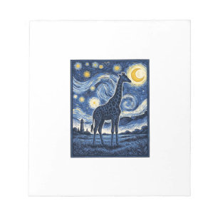 Giraffe Starnacht Vintage Notitieblok