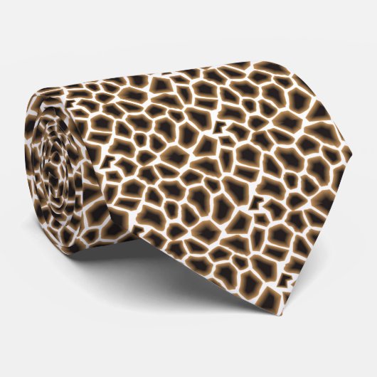 Giraffe Stropdas - Giraffe Pattern Mannen Stropdas (Opgerold)
