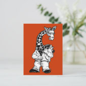 Giraffe-Suit Briefkaart (Staand voorkant)