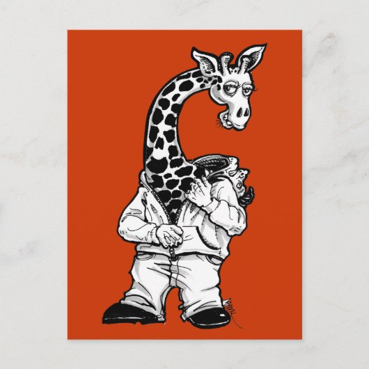 Giraffe-Suit Briefkaart (Voorkant)