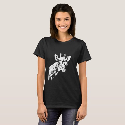 Giraffe sunglasses giraffe love vacation animal fa t-shirt (Voorkant volledig)