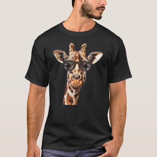 Giraffe Sunglasses T-shirt (Voorkant)