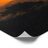 "Giraffe Sunset" Giraffe Impressions d'affiches d' (Coin)