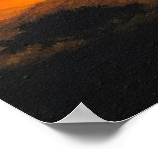 "Giraffe Sunset" Giraffe Impressions d'affiches d' (Coin)