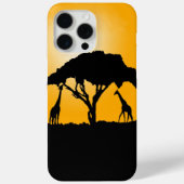 Giraffe Sunset Phone case (Achterkant)