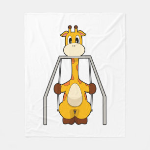 Giraffe Swing Fleece Deken