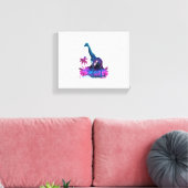 Giraffe Synthwave Vaporwave Kunst Canvas Afdruk (Insitu (Woonkamer))